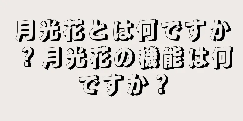 月光花とは何ですか？月光花の機能は何ですか？