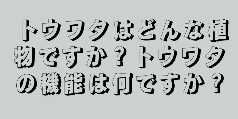 トウワタはどんな植物ですか？トウワタの機能は何ですか？