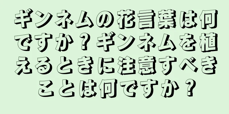 ギンネムの花言葉は何ですか？ギンネムを植えるときに注意すべきことは何ですか？