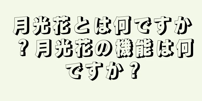 月光花とは何ですか？月光花の機能は何ですか？