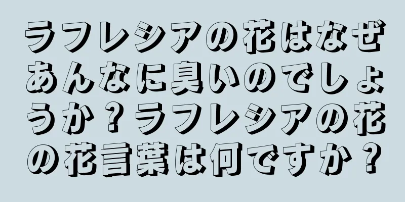 ラフレシアの花はなぜあんなに臭いのでしょうか？ラフレシアの花の花言葉は何ですか？