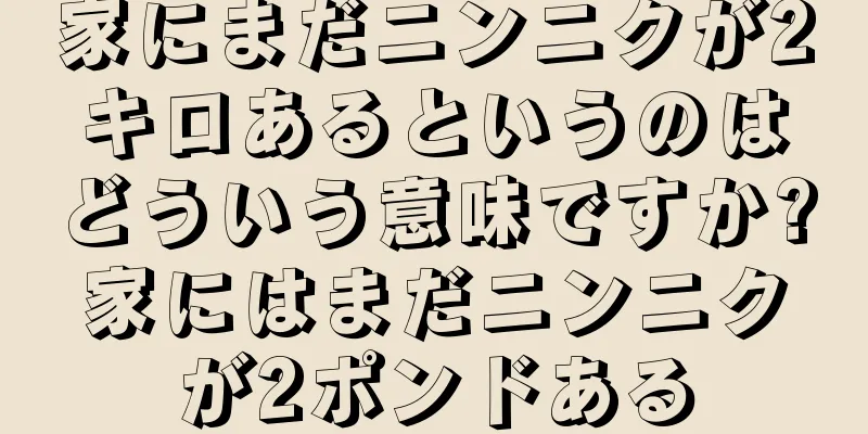 家にまだニンニクが2キロあるというのはどういう意味ですか?家にはまだニンニクが2ポンドある