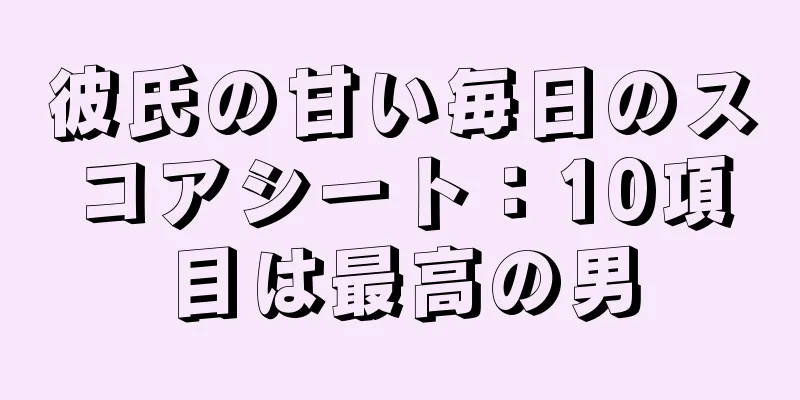 彼氏の甘い毎日のスコアシート：10項目は最高の男