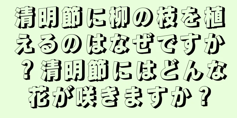 清明節に柳の枝を植えるのはなぜですか？清明節にはどんな花が咲きますか？