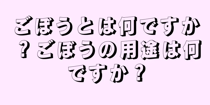 ごぼうとは何ですか？ごぼうの用途は何ですか？