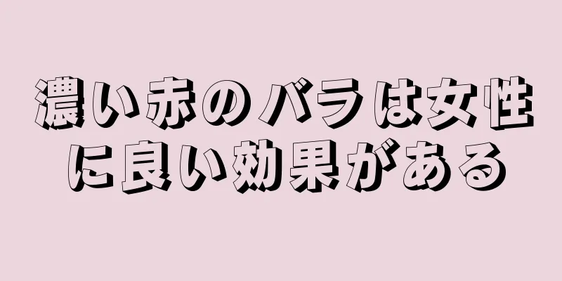 濃い赤のバラは女性に良い効果がある