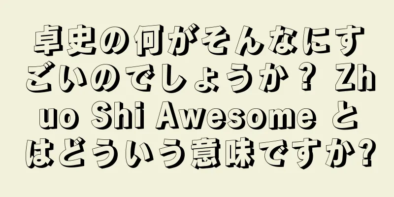 卓史の何がそんなにすごいのでしょうか？ Zhuo Shi Awesome とはどういう意味ですか?